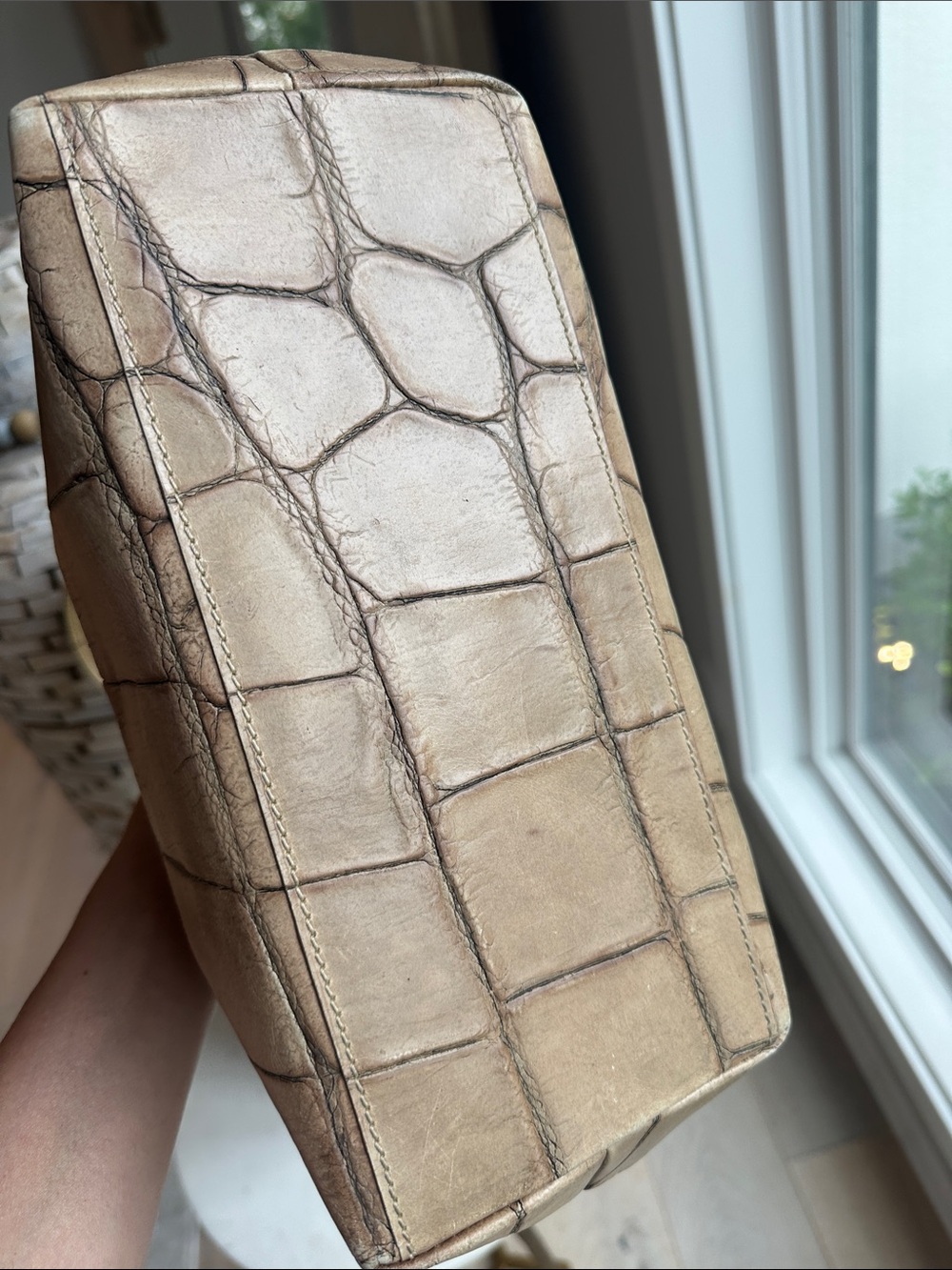 Dooney & Bourke Metallic Gold Croc-Embossed Tote - Picture 4 of 8
